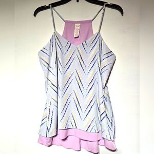 CANDIES REVERSIBLE Chevron Patterned Spaghetti Strap Top. Size M
